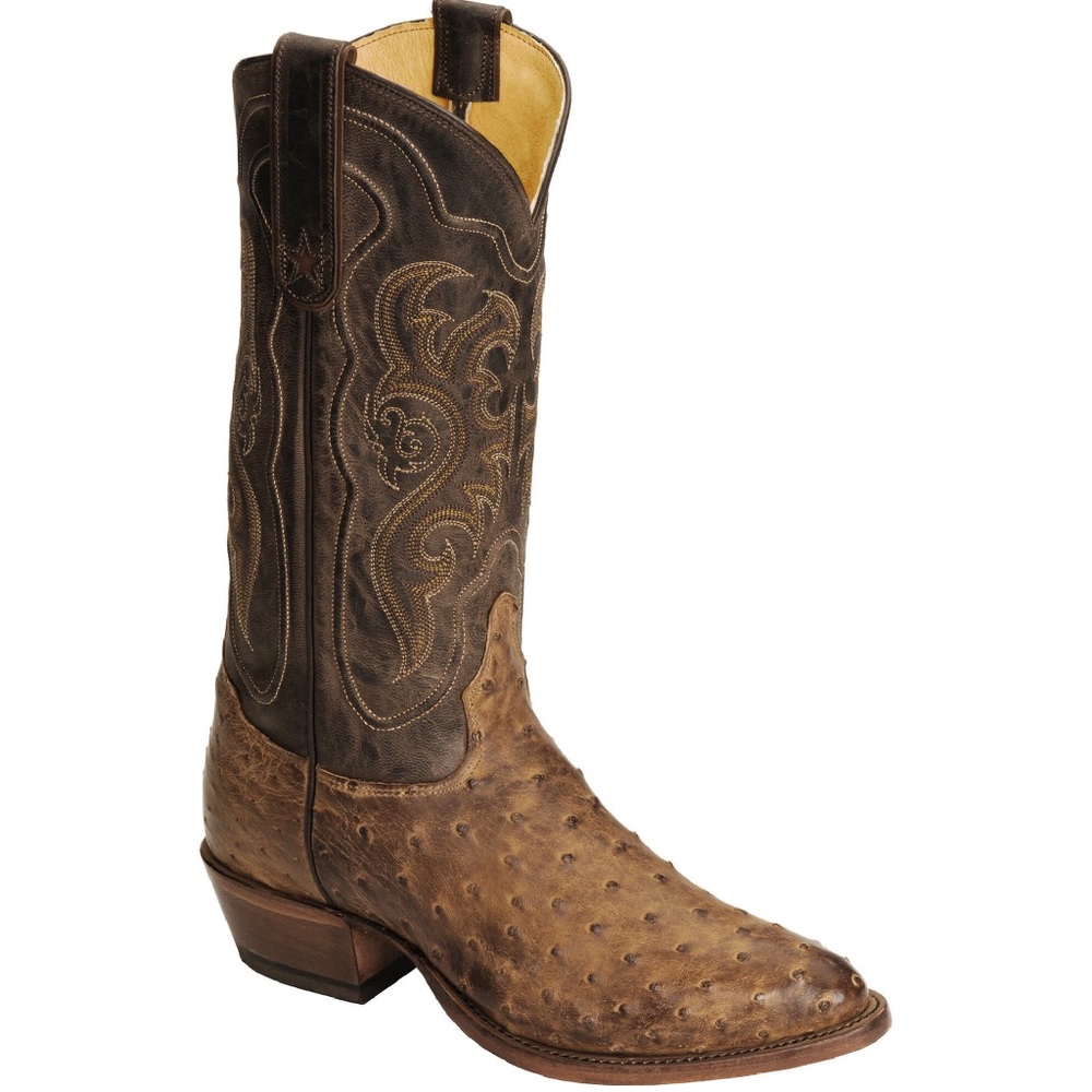 Vintage Tony Lama handmade full quill Ostrich boots, m size 13.